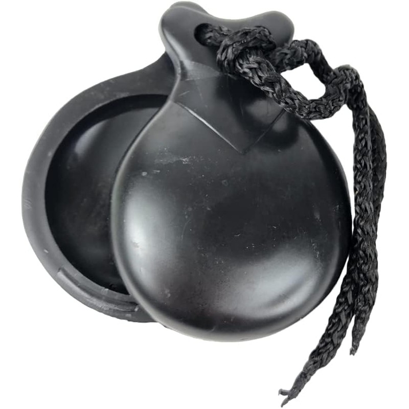 Spanish castanet souvenir, black color with typical Spanish drawings.