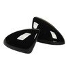 2Pcs Door Mirror Cap Left Right Glossy Black Rearview Mirror