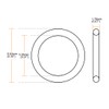 sourcing map Nitrile Butadiene Rubber NBR O-Ring 5.28 mm Inner