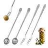4 Pcs Pickle Fork and Olive Spoon Set for Olives