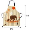 Smooffly Family of Elephants Apron Unisex Adjustable Bib Apron, Cooking