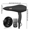 JINRI Ionic Hair Dryer with Diffuser & Comb and Concentrator,