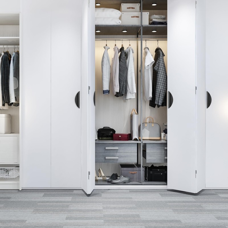 sourcing map 2 Pack Half Moon Cabinet Pull, 2.52" Hole