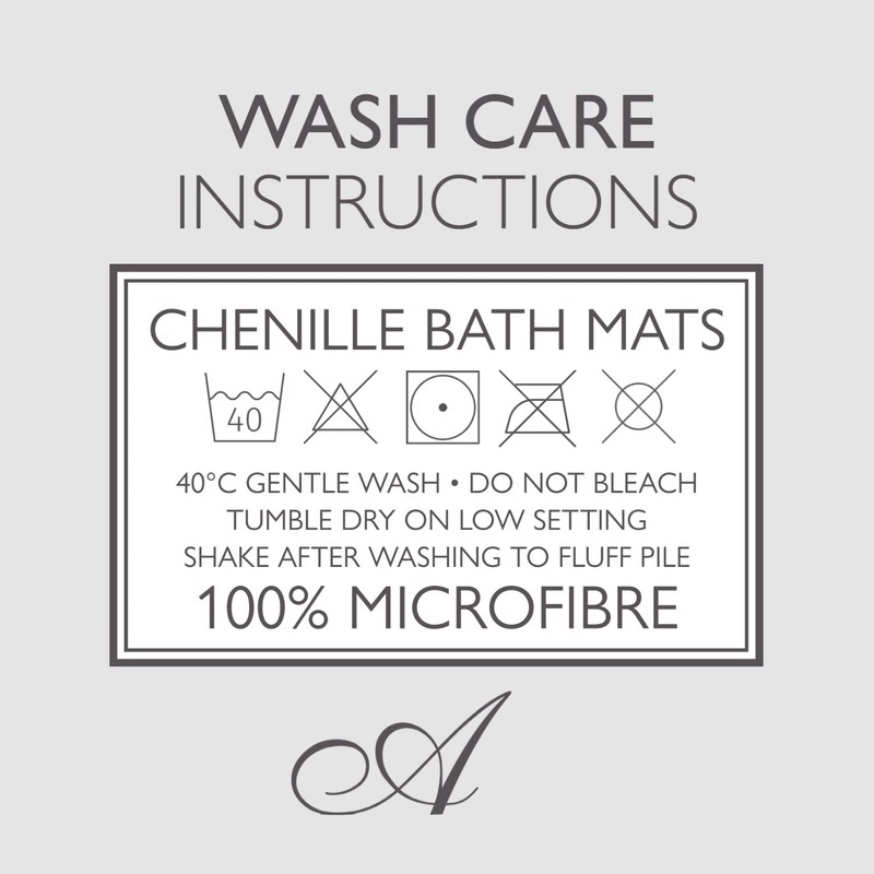 Allure Bobble Chenille Large Bath Mat Non Slip 60 x