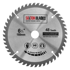 Saxton TCT Circular Wood Saw Blade 160mm x 20mm x 48T for Festool TS55 Bosch Makita etc Fits 165mm Saws
