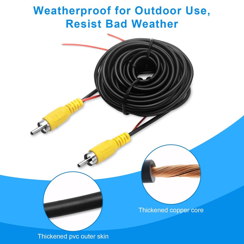 FancyTiger Professional Upgraded Double-Shielded RCA Video Cable for Monitor and