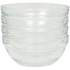 Set of 4 Stackable 3.5-Inch Serving/Mixing Prep Clear Glass Bowls.
