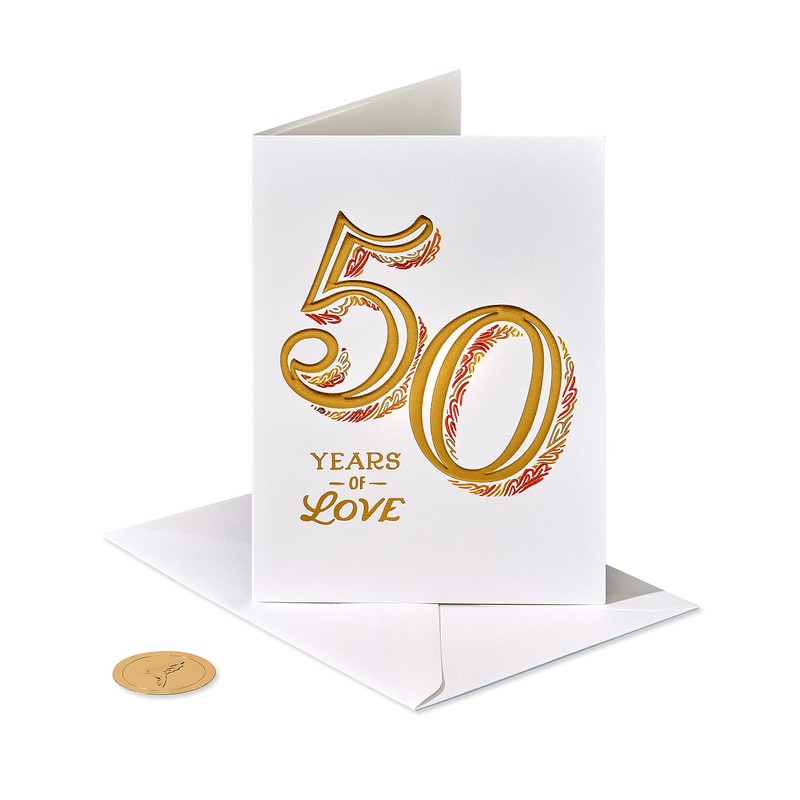 Papyrus 50th Anniversary Card for Couple (Wonderful Memories)