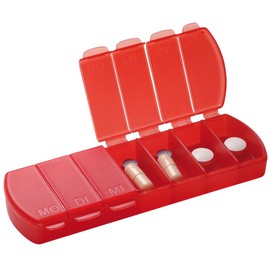 Pill Box 7 Days Medication Box Pill Box BPA Free Storage Box with Lid for Travel 11 x 4 x 1.4 cm