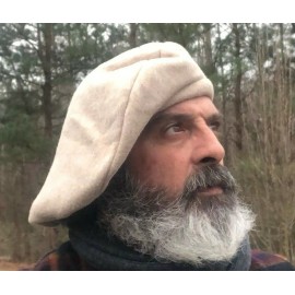 Maddest Hatter Bonnets Tan Fleece XXL Scot's Bonnet Scottish Tam Beret Hat Kilt Tartan Accessory