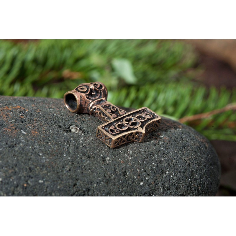 Windalf Thor's Hammer Bronze Pendant Mjölnir 3.5 cm Amulet Viking