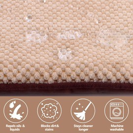 PAWISE Dog Bed Cat Bed Dog Mat Teflon Cushion Waterproof for Crate Outdoor Car Mat Machine Wash(Medium-New)