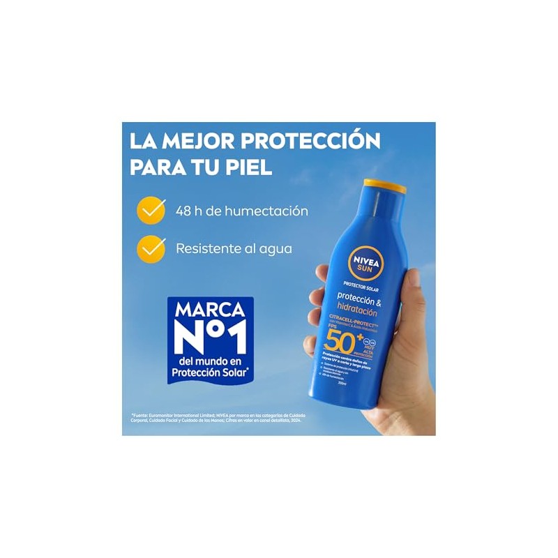 Protector Solar Corporal Nivea Sun Protección Hidratación Fps50 200ml Vitamina