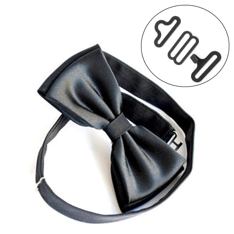 60 Pcs Bow Tie Clips Adjustable Metal Cravat Clip for