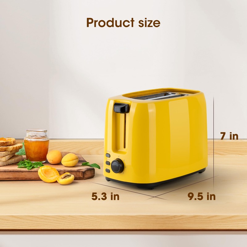 iSiLER 2 Slice Toaster, 1.3 Inches Wide Slot Bagel Toaster