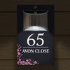 Custom Signs Solar Illuminated Modern Anthracite House Number Sign 24cm