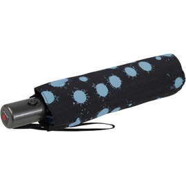 Knirps Slim Duomatic Paint Drops Pocket Umbrella, blue, Pocket umbrella