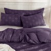 JELLYMONI 2 Pack Purple Pillowcases Standard Size, Soft Microfiber Geometric