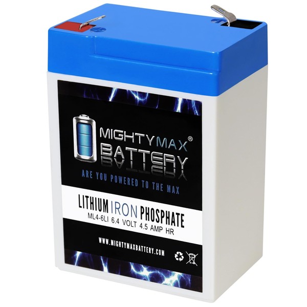 Mighty Max Battery 6V 4.5AH Lithium Replacement Battery Compatible with