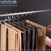 HOSUR Pants Hangers, Pants Hangers, Non-slip, Set of 8, For