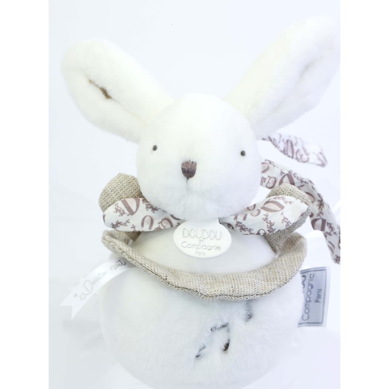 Cuddly Bunny Music Box White