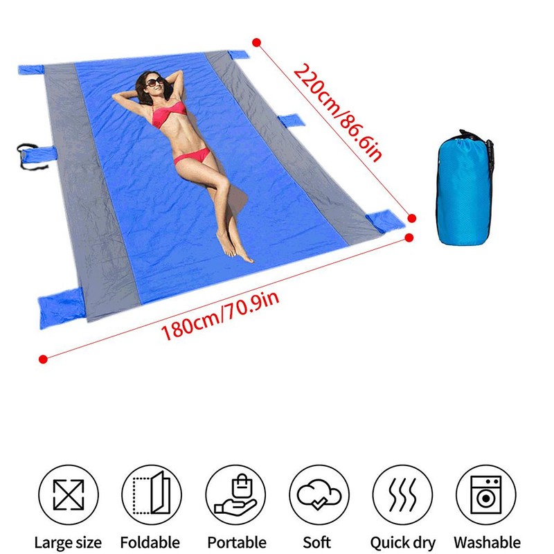 Beach Blanket Large Size 86.7 in * 70.9 in Outdoor