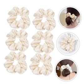 Beavorty 4sets Multi-purpose Fabric Hair Ties Rhinestone Decorated Hair Bands for Women Girls 6pcs*4