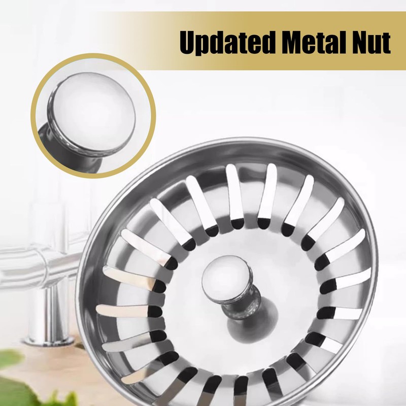 Strainer Drain Plug Set of 2 - 7.8 cm Stainless
