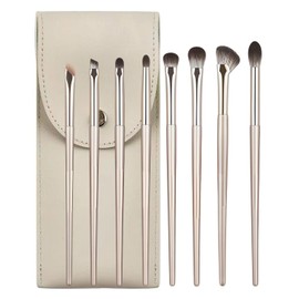 KEMUZ 8 Stück Make Up Pinsel Set,Portable Reise Make Up Pinsel mit PU Tasche, Augen Make-up Rauchig Lidschatten-Kontur-Ki für Lidschatten, Augenbraue, Eyeliner, Blending