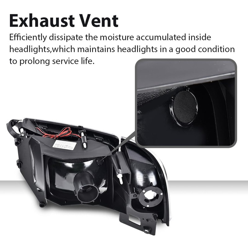 G-PLUS LED Light Bar Headlights w/o Bulbs Compatible with Dodge