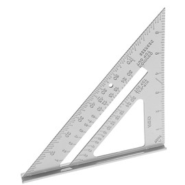 Escuadra de Viga de Aleación de Aluminio de 7 Pulgadas, Escuadra de Carpintero Multifuncional con Escala Transparente, Herramienta Liviana Fácil de Colocar para Carpintería (Plata)