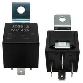 JD2912 24V Relay 40A SPST with Harness – 4-Pin Heavy Duty Automotive Relay Socket Kit – for Trucks, Light Bars, Fans, Horns, 24V DC Systems-2Pcs