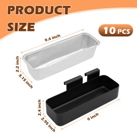 MOASKER Grease Catcher with Aluminum Foil Drip Pan Liners for Camp Chef Griddle Accessories, Drip Tray and Grease Cup Liner(10 Pack) for Camp Chef Stove SG100 SG90 SG14 SG30 SG60 Professional Griddles