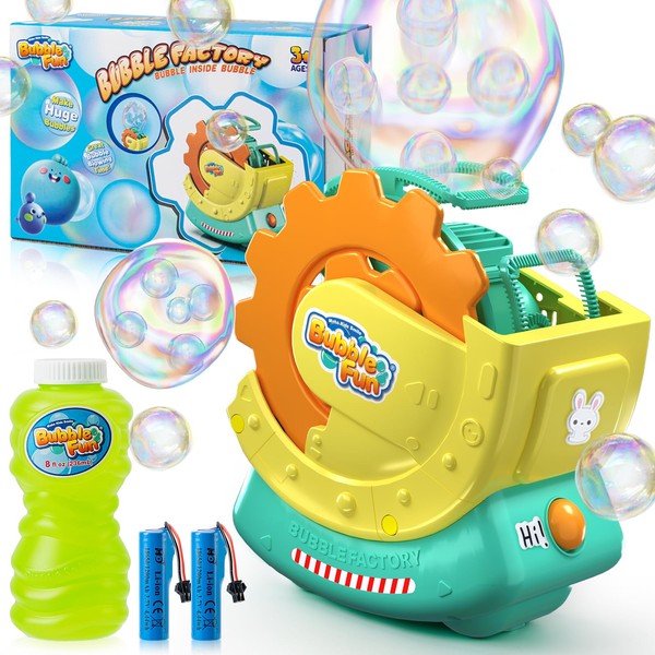 Rechargeable Bubble Machine for Kids – Extra Large Bubbles with