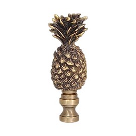 B&P Lamp® 3" Pineapple Lamp Finial with Antique Finish, Cast Metal with 1/4-27 Thread for Regular Lamp Harps