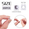 240pcs Opaque Acrylic Letter E Cube Beads White Plastic Alphabet