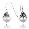 925 Sterling Silver Pearl Dangle Earrings for Women, Real Freshwater
