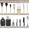 Camping Cooking Utensils Set, Silicone Cookware for Travel BBQ