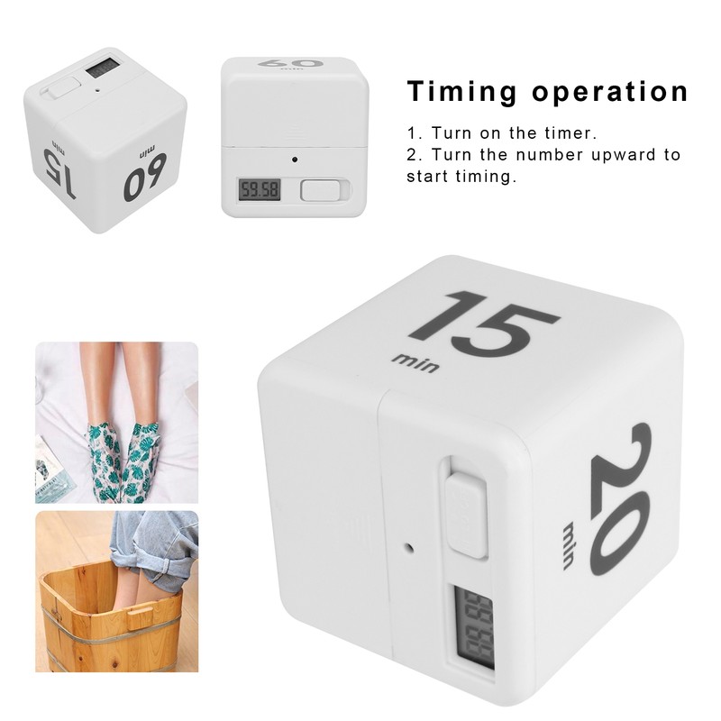 Professional Beauty Salon Flip Timer Time Management Cube Timer for