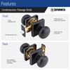 BRINKS – Contemporary Non-Locking Interior Ball Door Knob, Tuscan Bronze