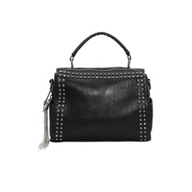 NAEMI Ladies Tassel Bag Diamond Studded Multifunction Backpack Black, black, Fashion