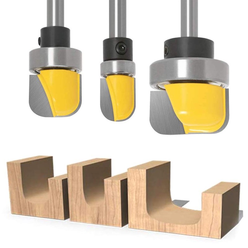 Mesee 3 Pieces Bowl and Tray Template Router Bit Set