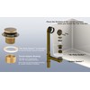 Champagne Bronze Tip-Toe Tub Trim Set with Two-Hole Overflow Faceplate