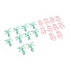 100pcs Paper Clips Portable Mini Electroplating Green Tree Pink Strawberry