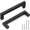 Probrico (20 Pack) Square Flat Black Cabinet Pulls 5 Inch(128mm)