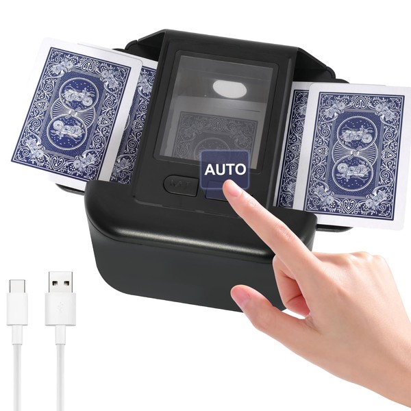 G GO . HO Automatic Card Shuffler，Rechargeable Card Shuffler 1-2