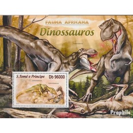 Prophila Collection Sao Tome e Principe Block 876 (Complete Edition) Mint NH ** MNH 2013 Dinosaur (Stamps for Collectors) Amphibians / Reptile / Dinosaur