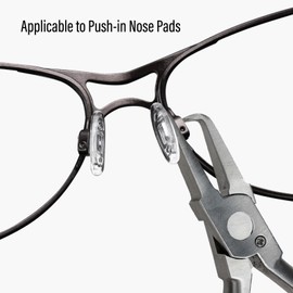 Dhoptical Eyeglasses Frame Pliers, Unload Push in Nose Pad Plier Optical Adjusting Eyeglasses Glasses Nose Pads Arm Pliers Eyeglass Repair Kit