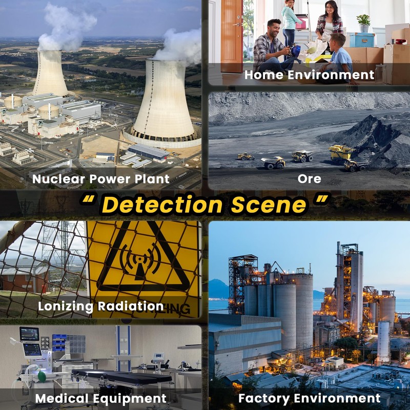 Geiger Counter Radiation Detector, Dosimeter Radiation Detector with LCD Display,