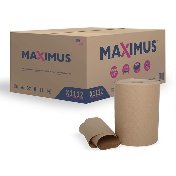 Maximus X1112 High Capacity 10" Premium Recycled Roll Towels (6 Rolls Per Case) Commercial grade towels for office, restaurant, education, and healthcare facilities
